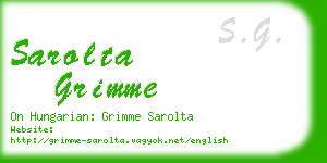 sarolta grimme business card